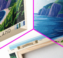 Carregar imagem no visualizador da galeria, Cape Breton Island, Canada Panoramic Beach Print, Vacation Gift, Canada Wall Art, Framed Canvas Print, Framed Beach Painting
