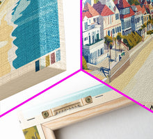 Carregar imagem no visualizador da galeria, Cape May, New Jersey Panoramic Beach Print, Vacation Gift, New Jersey Wall Art, Beach Painting, Beach Decor, Beach Painting
