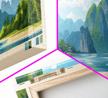 Load image into Gallery viewer, Cloud 9, Philippines Panoramic Beach Print, Vacation Gift, Philippines Wall Art, Framed Canvas Print, Framed Beach Painting
