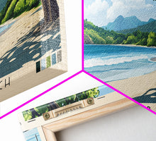 Cargar imagen en el visor de la galería, Conchal Beach, Costa Rica Panoramic Print, Vacation Gift, Costa Rica Wall Art, Beach Painting, Beach Decor, Large Wall Art, Wood Frame Art
