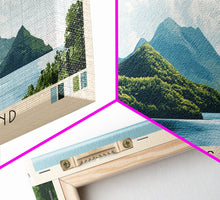 Load image into Gallery viewer, Cubagua Island, Venezuela Panoramic Print, Vacation Gift, Venezuela Wall Art, Beach Painting, Beach Decor, Large Wall Art, Wood Frame Art
