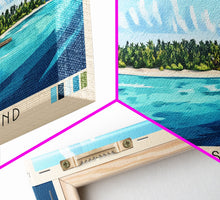 Load image into Gallery viewer, Dhigurah Island, Maldives Panoramic Beach Print, Vacation Gift, Maldives Wall Art, Beach Painting, Beach Decor, Beach Painting
