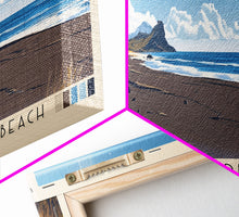 Load image into Gallery viewer, Djúpalónssandur Beach, Iceland Panoramic Print, Vacation Gift, Iceland Wall Art, Vacation Wall Art, Vacatation Memories, Beach Decor, Beach Or Lakehouse Art
