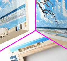 Carregar imagem no visualizador da galeria, Driftwood Beach, Georgia Panoramic Beach Print, Vacation Gift, Georgia Wall Art, Framed Canvas Print, Framed Beach Painting
