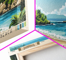 Load image into Gallery viewer, Dunn’s River Falls Beach, Jamaica Panoramic Beach Print, Vacation Gift, Jamaica Wall Art, Beach Painting, Beach Decor, Beach Painting
