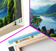 Load image into Gallery viewer, Edersee, Germany Panoramic Print, Vacation Gift, Germany Wall Art, Beach Painting, Beach Decor, Large Wall Art, Wood Frame Art
