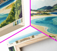 Load image into Gallery viewer, Elafonisi, Greece Panoramic Beach Print, Vacation Gift, Greece Wall Art, Framed Canvas Print, Framed Beach Painting
