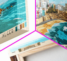 Cargar imagen en el visor de la galería, Falaises d’El Marsa a Alger, Algeria Panoramic Print, Vacation Gift, Algeria Wall Art, Vacation Wall Art, Vacatation Memories, Beach Decor, Beach Or Lakehouse Art
