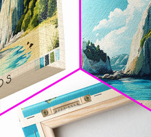 Carregar imagem no visualizador da galeria, Frioul Islands, France Panoramic Beach Print, Vacation Gift, France Wall Art, Framed Canvas Print, Framed Beach Painting
