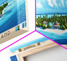 Carregar imagem no visualizador da galeria, Fulhadhoo Island, Maldives Panoramic Print, Vacation Gift, Maldives Wall Art, Beach Painting, Beach Decor, Beach Or Lakehouse Art

