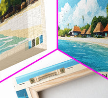 Carregar imagem no visualizador da galeria, Gili Meno, Indonesia Panoramic Beach Print, Vacation Gift, Indonesia Wall Art, Beach Painting, Beach Decor, Beach Painting
