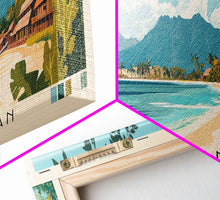 Carregar imagem no visualizador da galeria, Gili Trawangan, Indonesia Panoramic Print, Vacation Gift, Indonesia Wall Art, Beach Painting, Beach Decor, Large Wall Art, Wood Frame Art
