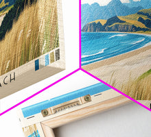 Load image into Gallery viewer, Gillespies Beach, New Zealand Panoramic Beach Print, Vacation Gift, New Zealand Wall Art, Framed Canvas Print, Framed Beach Painting
