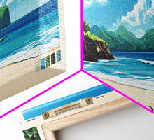 Cargar imagen en el visor de la galería, Hispaniola, Dominican Republic Panoramic Print, Vacation Gift, Dominican Republic Wall Art, Beach Painting, Beach Decor, Beach Or Lakehouse Art

