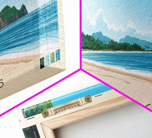 Load image into Gallery viewer, Miskito Cays, Nicaragua Panoramic Beach Print, Vacation Gift, Nicaragua Wall Art, Framed Canvas Print, Framed Beach Painting
