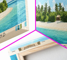 Load image into Gallery viewer, Ukulhas Island, Maldives Panoramic Print, Vacation Gift, Maldives Wall Art, Vacation Wall Art, Vacatation Memories, Beach Decor, Beach Or Lakehouse Art
