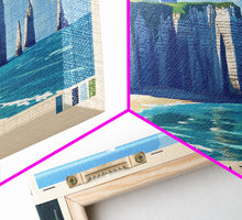 Carregar imagem no visualizador da galeria, Étretat, France Panoramic Beach Print, Vacation Gift, France Wall Art, Beach Painting, Beach Decor, Beach Painting
