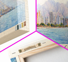 Load image into Gallery viewer, Acapulco, Chile Watercolor Beach Print, Vacation Gift, Chile Wall Art, Beach Painting, Beach Decor, Beach Painting
