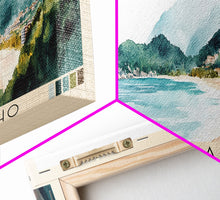 Load image into Gallery viewer, Baía do Sancho, Brazil Watercolor Beach Print, Vacation Gift, Brazil Wall Art, Beach Painting, Beach Decor, Beach Painting
