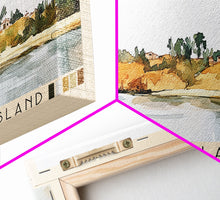 Load image into Gallery viewer, Barú Peninsula-Island, Colombia Watercolor Beach Print, Vacation Gift, Colombia Wall Art, Beach Painting, Beach Decor, Beach Painting
