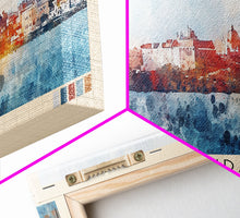Load image into Gallery viewer, Bermuda, United Kingdom Watercolor Beach Print, Vacation Gift, United Kingdom Wall Art, Framed Canvas Print, Framed Beach Painting
