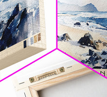 Load image into Gallery viewer, Big Sand, Scotland Watercolor Beach Print, Vacation Gift, Scotland Wall Art, Beach Painting, Beach Decor, Beach Painting
