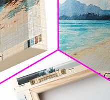 Load image into Gallery viewer, Blue Lagoon, Malasyia Watercolor Beach Print, Vacation Gift, Malasyia Wall Art, Beach Painting, Beach Decor, Beach Painting
