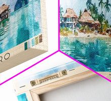 Load image into Gallery viewer, Bocas del Toro , Panamá Watercolor Beach Print, Vacation Gift, Panamá Wall Art, Framed Canvas Print, Framed Beach Painting
