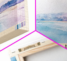 Load image into Gallery viewer, Botany Bay, United Kingdom Watercolor Print, Vacation Gift, United Kingdom Wall Art, Beach Painting, Beach Decor, Large Wall Art, Wood Frame Art
