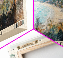 Load image into Gallery viewer, Canggu Beach, Indonesia Watercolor Print, Vacation Gift, Indonesia Wall Art, Beach Painting, Beach Decor, Large Wall Art, Wood Frame Art
