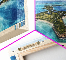 Cargar imagen en el visor de la galería, Cat Island, Bahamas Watercolor Beach Print, Vacation Gift, Bahamas Wall Art, Framed Canvas Print, Framed Beach Painting
