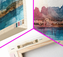 Load image into Gallery viewer, Crete, Greece Watercolor Beach Print, Vacation Gift, Greece Wall Art, Beach Painting, Beach Decor, Beach Painting
