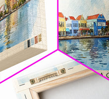 Load image into Gallery viewer, Curacao, Curacao Watercolor Beach Print, Vacation Gift, Curacao Wall Art, Beach Painting, Beach Decor, Beach Painting
