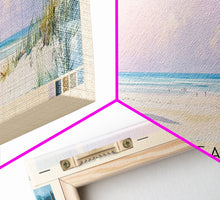 Load image into Gallery viewer, Diani Beach, Kenya Watercolor Beach Print, Vacation Gift, Kenya Wall Art, Framed Canvas Print, Framed Beach Painting
