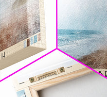 Load image into Gallery viewer, Dunwich Beach, United Kingdom Watercolor Beach Print, Vacation Gift, United Kingdom Wall Art, Framed Canvas Print, Framed Beach Painting
