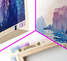 Load image into Gallery viewer, El Hierro, Spain Watercolor Beach Print, Vacation Gift, Spain Wall Art, Beach Painting, Beach Decor, Beach Painting
