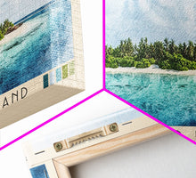 Load image into Gallery viewer, Fulhadhoo Island, Maldives Watercolor Beach Print, Vacation Gift, Maldives Wall Art, Beach Painting, Beach Decor, Beach Painting
