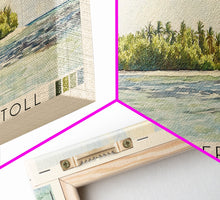 Load image into Gallery viewer, Glover’s Reef Atoll, Belize Watercolor Beach Print, Vacation Gift, Belize Wall Art, Beach Painting, Beach Decor, Beach Painting
