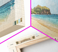 Load image into Gallery viewer, Liku Beach, Fiji Watercolor Print, Vacation Gift, Fiji Wall Art, Beach Painting, Beach Decor, Beach Or Lakehouse Art
