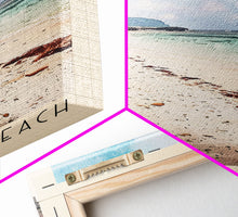 Carregar imagem no visualizador da galeria, Air Manis Beach, Indonesia Watercolor Beach Print, Vacation Gift, Indonesia Wall Art, Framed Canvas Print, Framed Beach Painting
