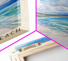 Carregar imagem no visualizador da galeria, Almonta Beach, Australia Watercolor Beach Print, Vacation Gift, Australia Wall Art, Framed Canvas Print, Framed Beach Painting
