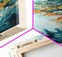Carregar imagem no visualizador da galeria, Antigua, Antigua and Barbuda Watercolor Beach Print, Vacation Gift, Antigua and Barbuda Wall Art, Framed Canvas Print, Framed Beach Painting
