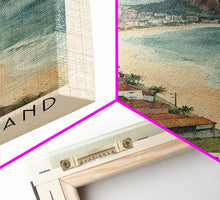 Load image into Gallery viewer, Baffin Island, Canada Watercolor Print, Vacation Gift, Canada Wall Art, Beach Painting, Beach Decor, Large Wall Art, Wood Frame Art
