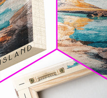 Load image into Gallery viewer, Barú Peninsula-Island, Colombia Watercolor Beach Print, Vacation Gift, Colombia Wall Art, Beach Painting, Beach Decor, Beach Painting
