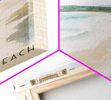 Load image into Gallery viewer, Bathsheba Beach, Barbados Watercolor Print, Vacation Gift, Barbados Wall Art, Beach Painting, Beach Decor, Large Wall Art, Wood Frame Art

