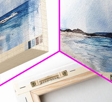 Carregar imagem no visualizador da galeria, Bloody Bay, Jamaica Watercolor Beach Print, Vacation Gift, Jamaica Wall Art, Framed Canvas Print, Framed Beach Painting
