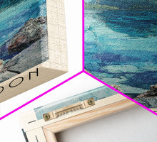 Load image into Gallery viewer, Blue Lagoon, Malasyia Watercolor Beach Print, Vacation Gift, Malasyia Wall Art, Beach Painting, Beach Decor, Beach Painting
