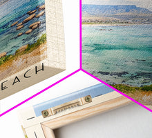 Load image into Gallery viewer, Boulders Beach, Cape Town Watercolor Beach Print, Vacation Gift, Cape Town Wall Art, Beach Painting, Beach Decor, Beach Painting
