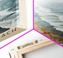 Load image into Gallery viewer, Canggu Beach, Indonesia Watercolor Print, Vacation Gift, Indonesia Wall Art, Beach Painting, Beach Decor, Large Wall Art, Wood Frame Art
