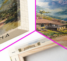 Carregar imagem no visualizador da galeria, Capurgana, Colombia Watercolor Beach Print, Vacation Gift, Colombia Wall Art, Framed Canvas Print, Framed Beach Painting
